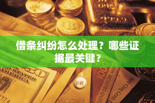 武汉借条纠纷怎么处理？哪些证据最关键？