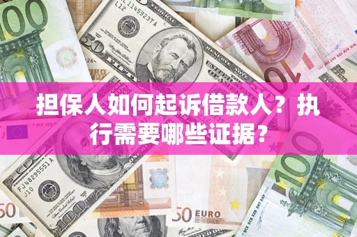 武汉担保人如何起诉借款人？执行需要哪些证据？