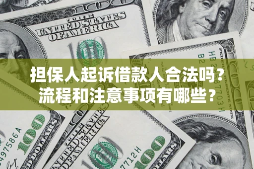 武汉担保人起诉借款人合法吗？流程和注意事项有哪些？