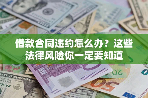 武汉借款合同违约怎么办？这些法律风险你一定要知道