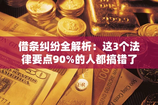 武汉借条纠纷全解析：这3个法律要点90%的人都搞错了