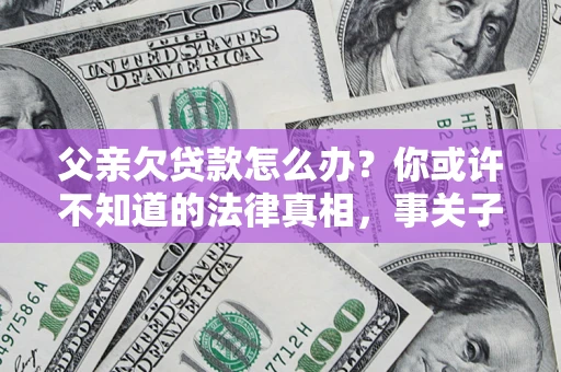 武汉父亲欠贷款怎么办？你或许不知道的法律真相，事关子女未来