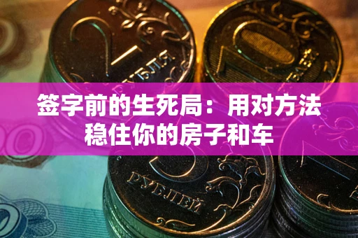 武汉签字前的生死局：用对方法稳住你的房子和车
