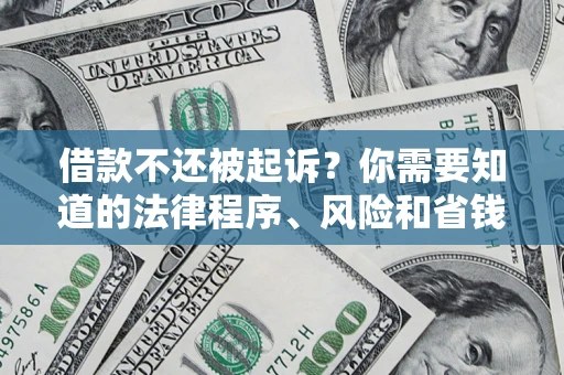 武汉借款不还被起诉？你需要知道的法律程序、风险和省钱技巧