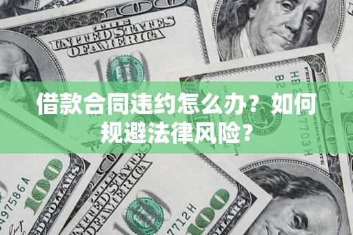武汉借款合同违约怎么办？如何规避法律风险？